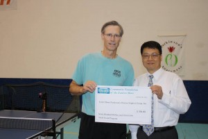 Andy Kim with Art Cooley at Parkinson's Association Table Tennis 2014